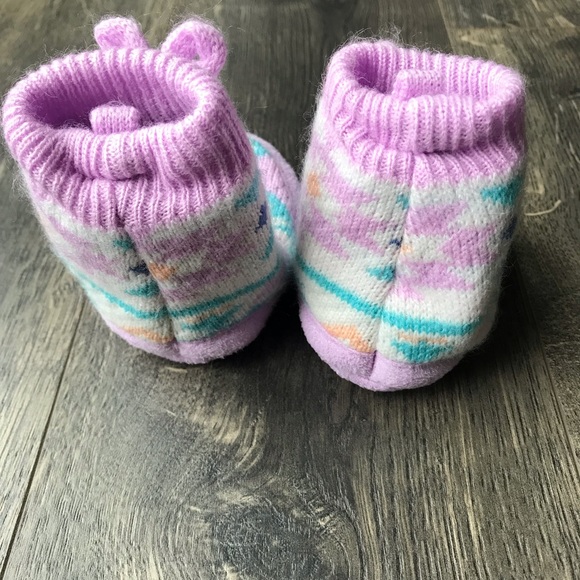 2/$8 Carters 0-6m booties, purple, multicolor - Picture 3 of 5